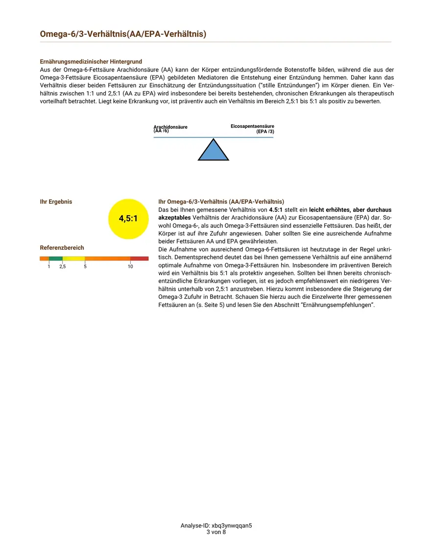 Seite 3: Omega-6/3-Verhältnis